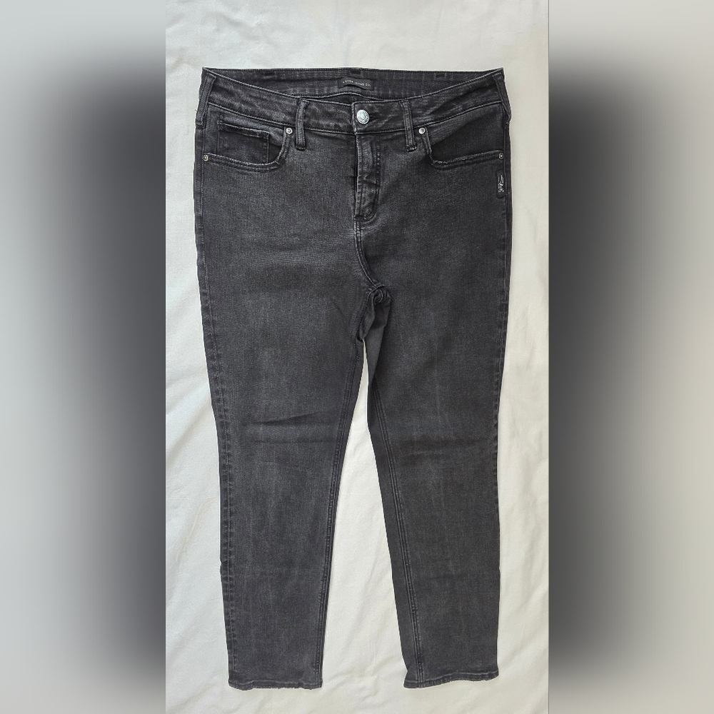 Silver Jeans Suki Straight Leg Black Jeans Womens PLUS 34